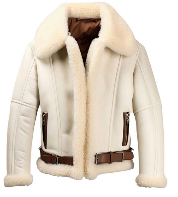 Men’s Beige Genuine Sheepskin